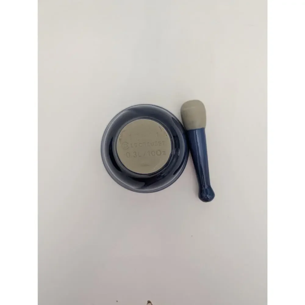 Le Creuset Blue Morter and Pestle 0.3 liter